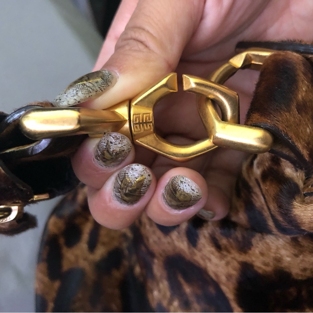 Rare Givenchy Nightingale Medium Leopard Print Calf Hair Ponyhair Handbag - Picture 13 of 15
